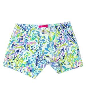 Lilly Pulitzer Callahan Stretch Short Resort White Shell Beach Size 2